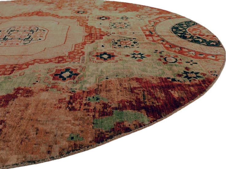 Detail image of 9' 9 x 9' 9 Hand Knotted Mamluk Ziegler Round Rug