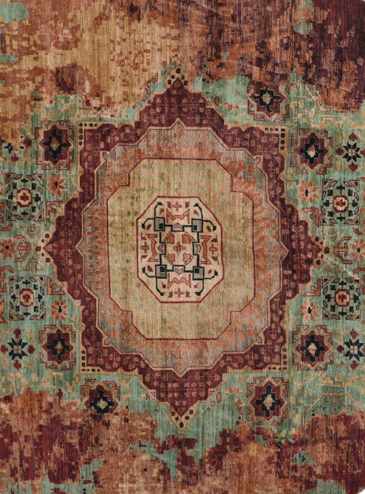 9' 9 x 9' 9 Hand Knotted Mamluk Ziegler Round Rug