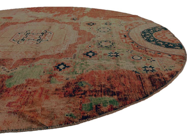 Detail image of 8' x 8' 2 Hand Knotted Mamluk Ziegler Round Rug