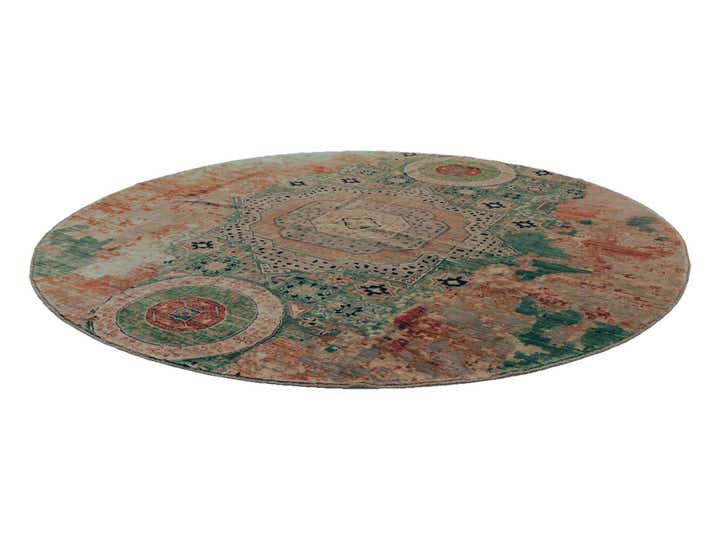 9' 8 x 9' 8 Hand Knotted Mamluk Ziegler Round Rug