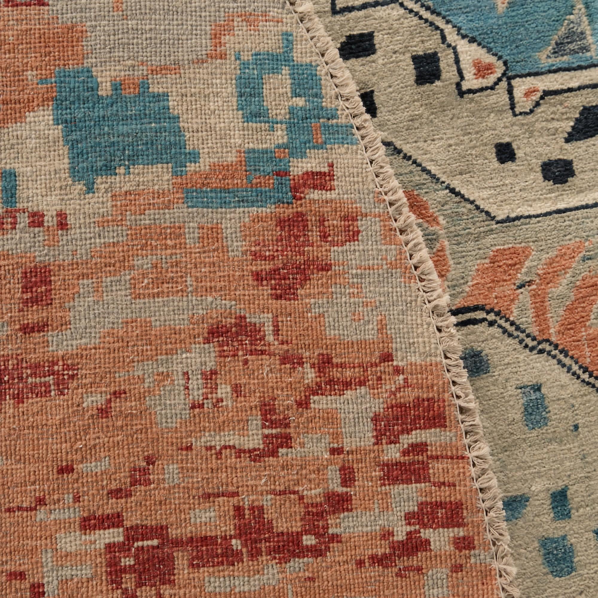 9' 8 x 9' 8 Hand Knotted Mamluk Ziegler Round Rug