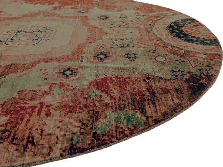 8' 1 x 8' 2 Hand Knotted Mamluk Ziegler Round Rug