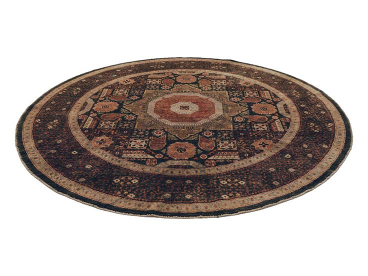 Detail image of 8' x 8' Hand Knotted Mamluk Ziegler Round Rug