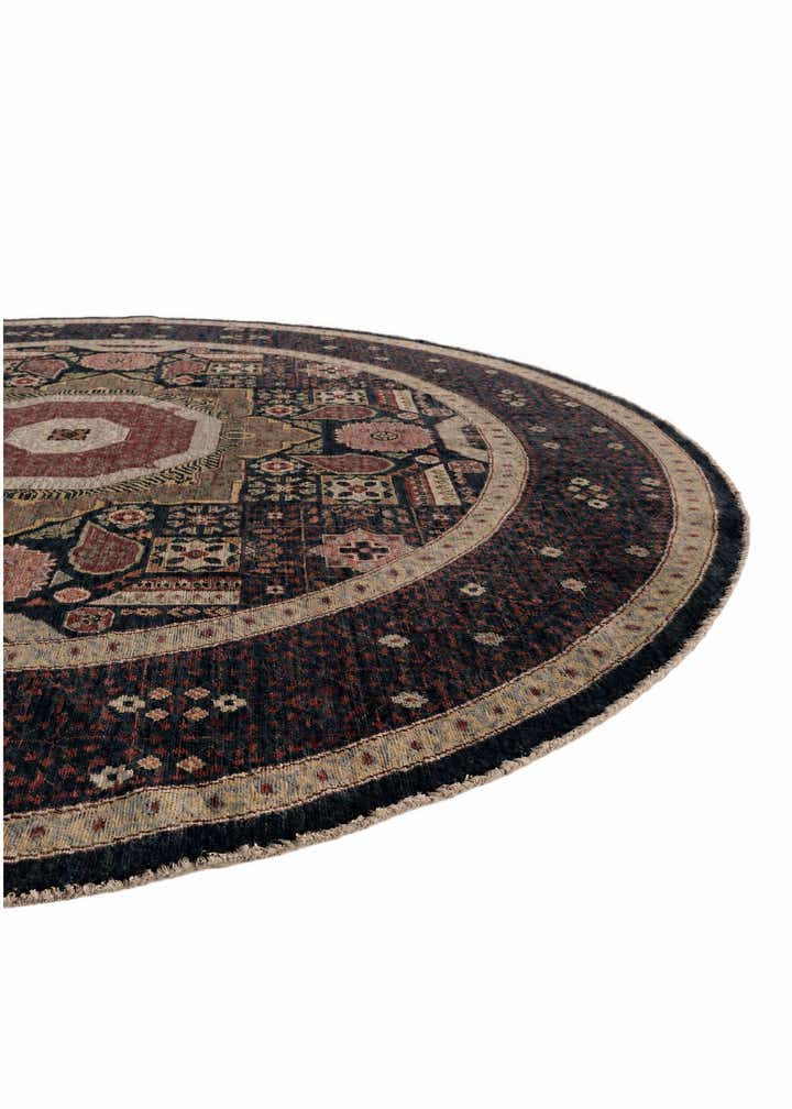 8' x 8' Hand Knotted Mamluk Ziegler Round Rug