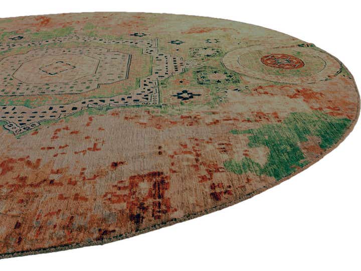 9' 6 x 9' 7 Hand Knotted Mamluk Ziegler Round Rug