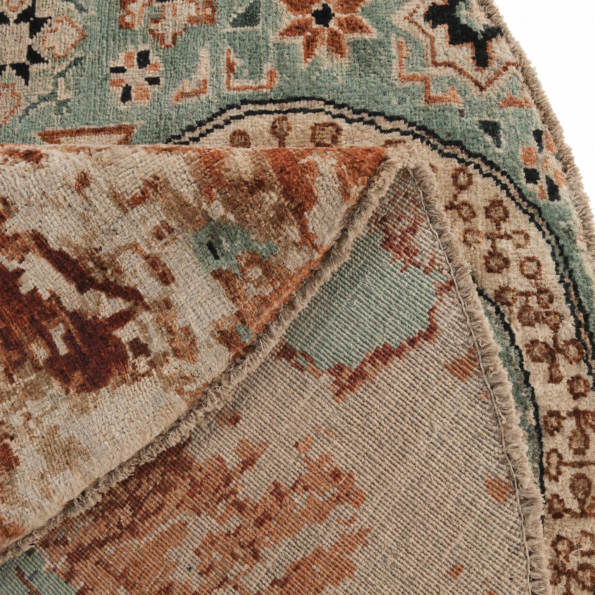 200cm x 200cm Hand Knotted Mamluk Ziegler Round Rug