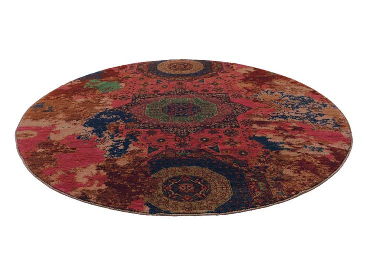 Detail image of 7' 6 x 7' 6 Hand Knotted Mamluk Ziegler Round Rug