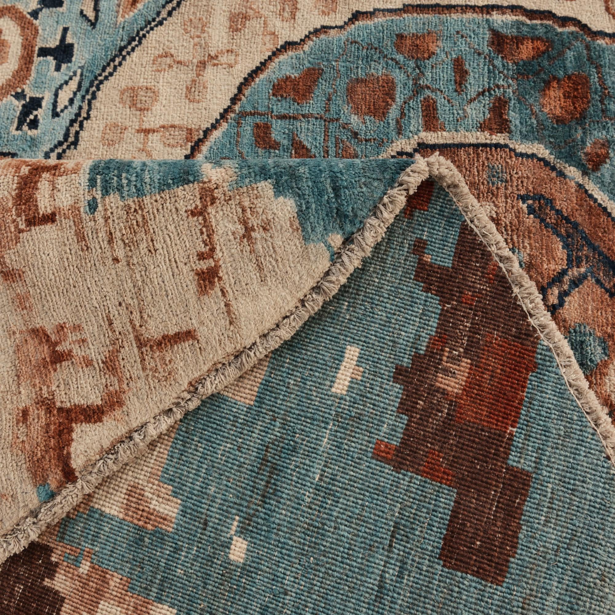 9' 9 x 9' 9 Hand Knotted Mamluk Ziegler Round Rug