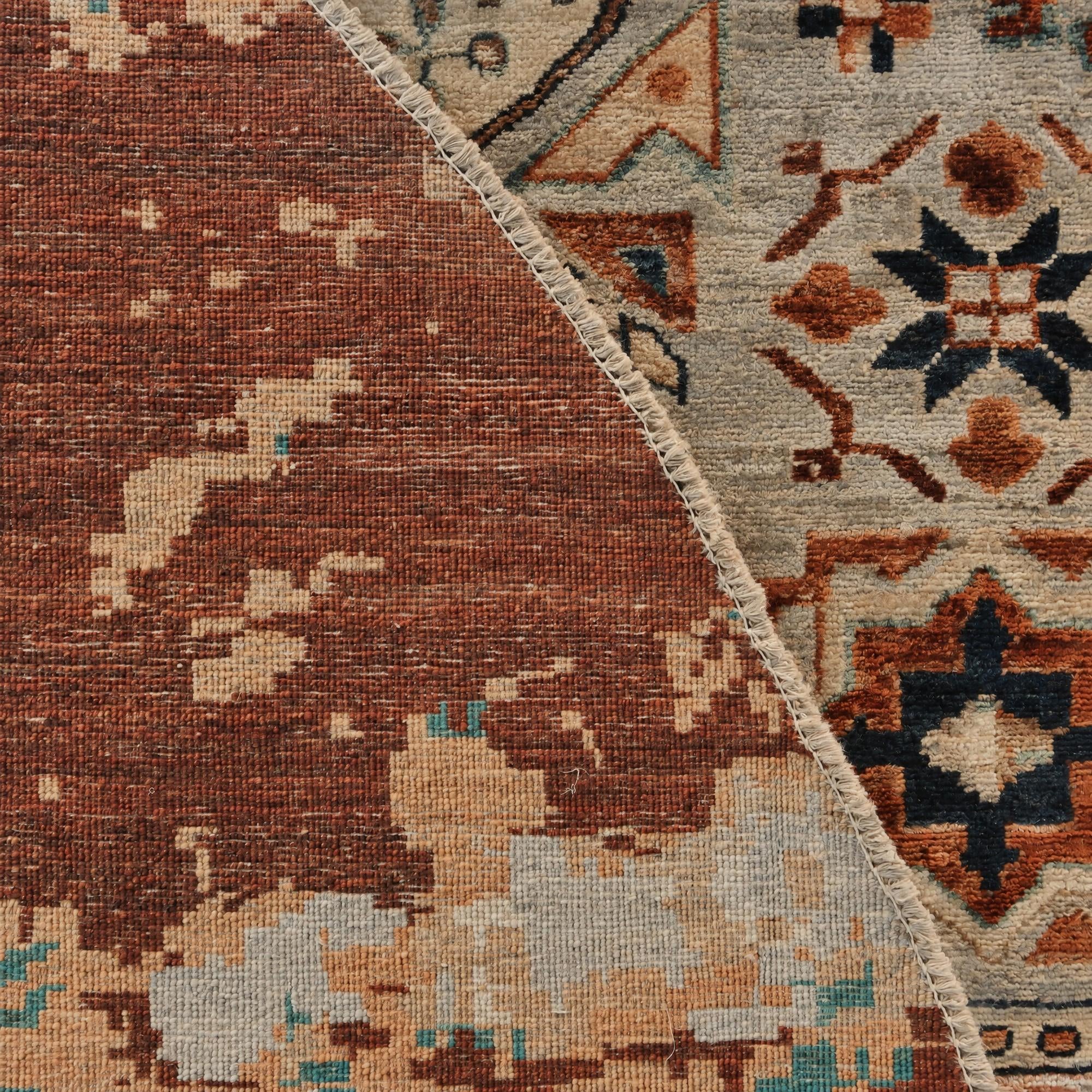 9' 8 x 9' 9 Hand Knotted Mamluk Ziegler Round Rug