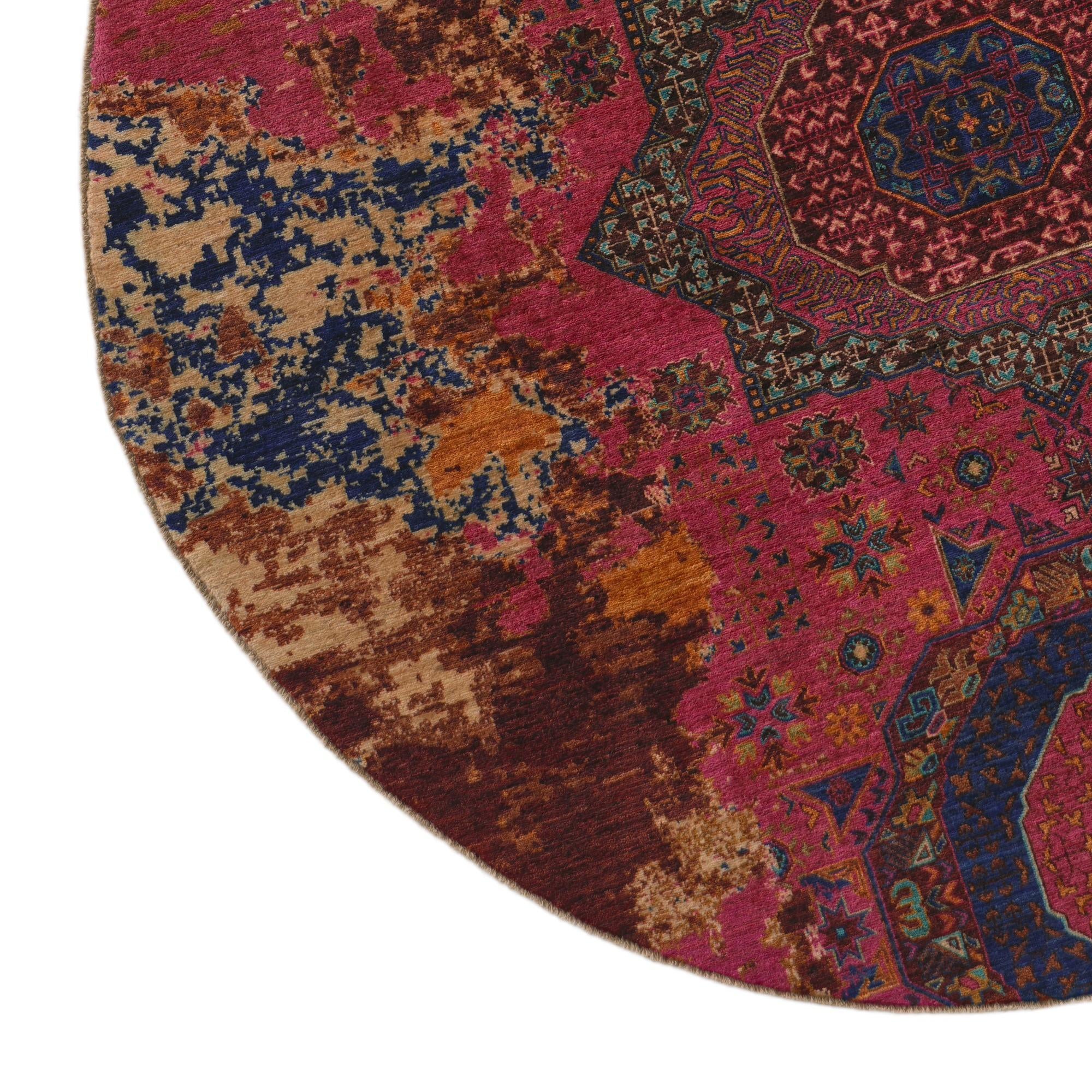 7' 3 x 7' 3 Hand Knotted Mamluk Ziegler Round Rug