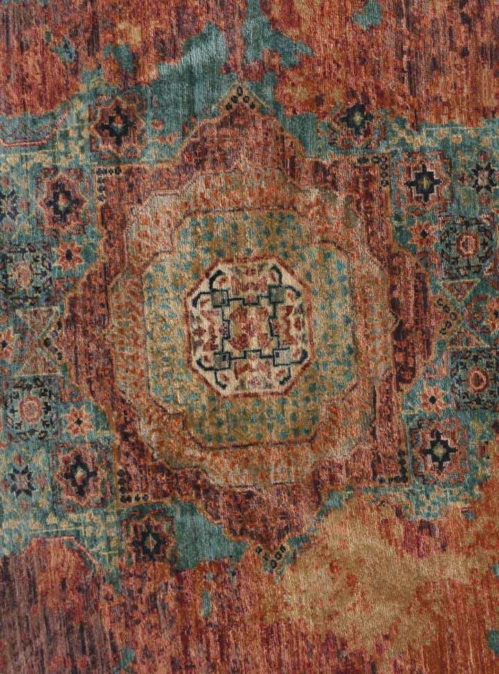 4' 9 x 4' 9 Hand Knotted Mamluk Ziegler Round Rug