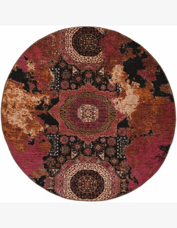 7' 5 x 7' 6 Hand Knotted Mamluk Ziegler Round Rug