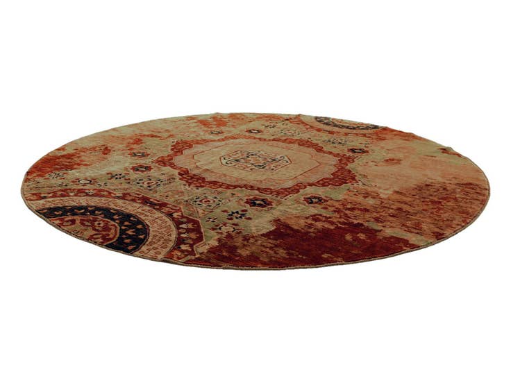 Detail image of 9' 7 x 9' 8 Hand Knotted Mamluk Ziegler Round Rug