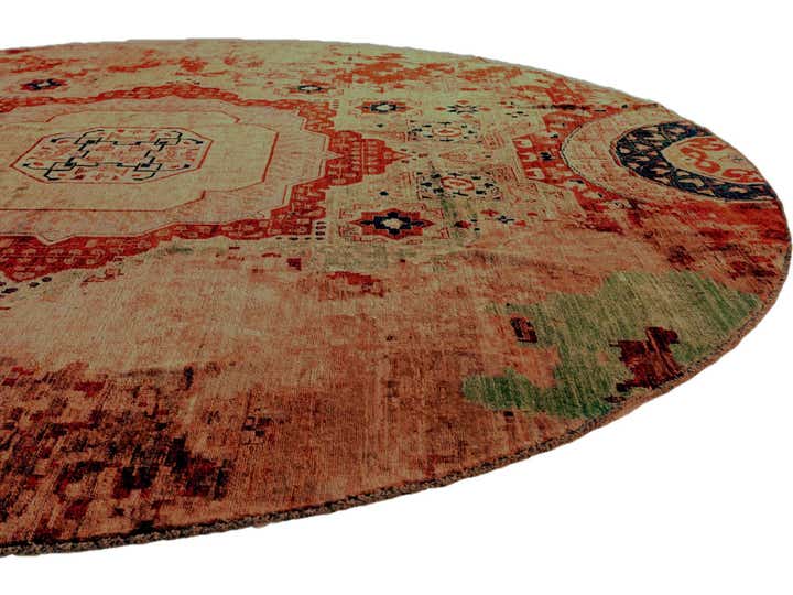 9' 7 x 9' 8 Hand Knotted Mamluk Ziegler Round Rug