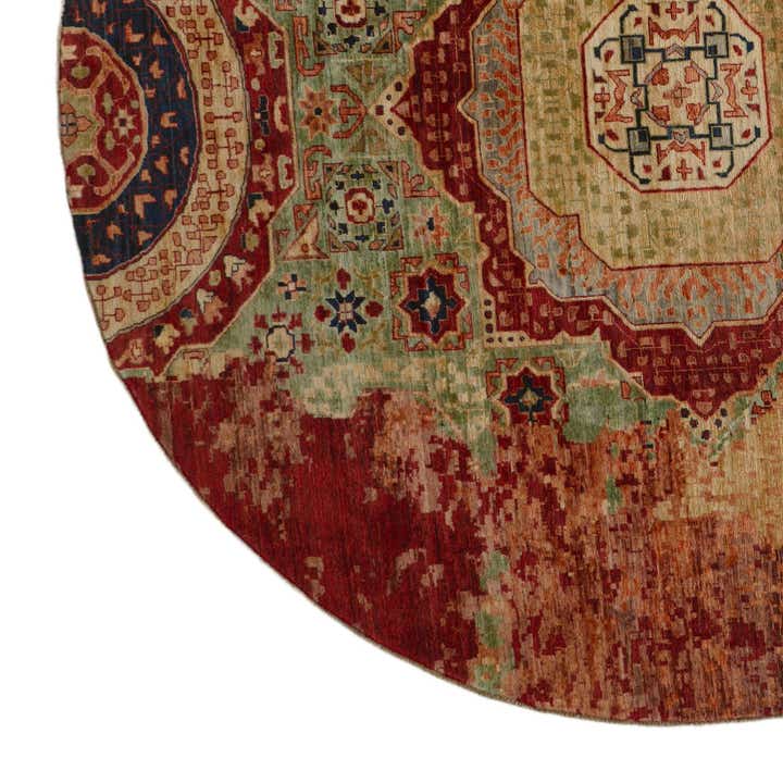 9' 7 x 9' 8 Hand Knotted Mamluk Ziegler Round Rug
