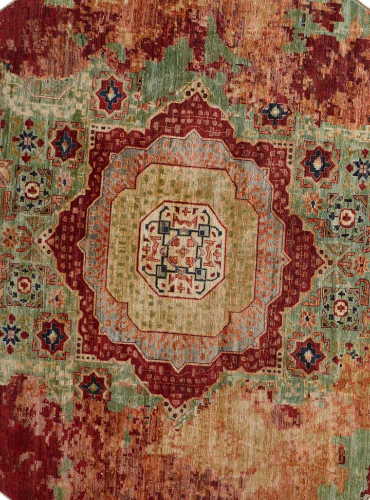 9' 7 x 9' 8 Hand Knotted Mamluk Ziegler Round Rug