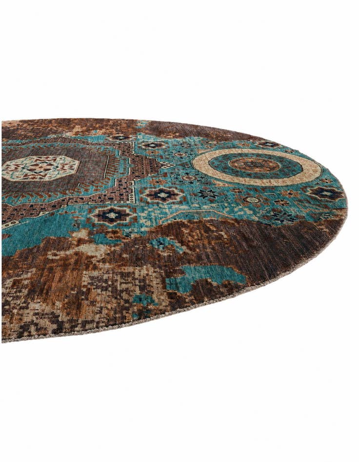 Detail image of 9' 8 x 9' 9 Hand Knotted Mamluk Ziegler Round Rug