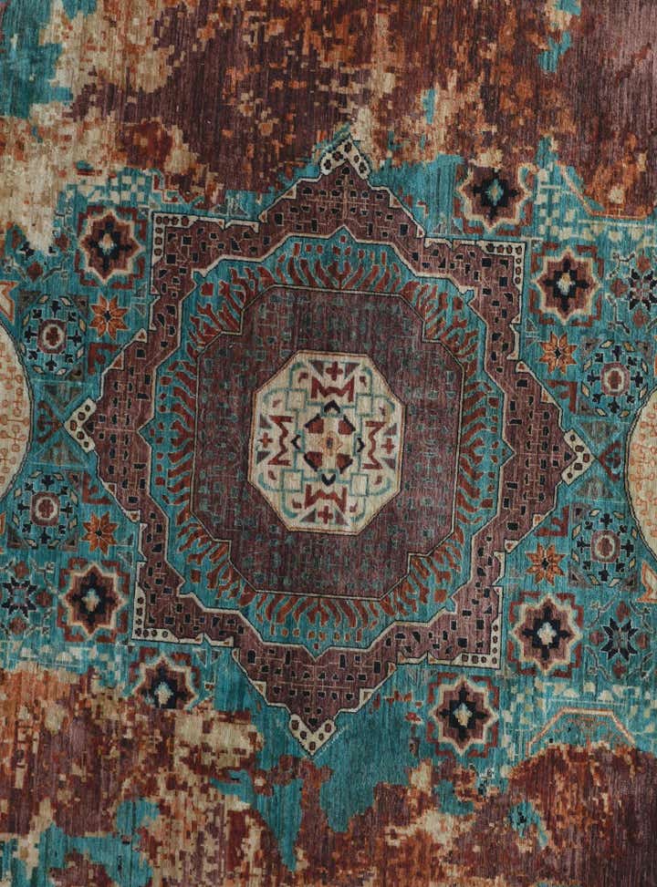 9' 8 x 9' 9 Hand Knotted Mamluk Ziegler Round Rug