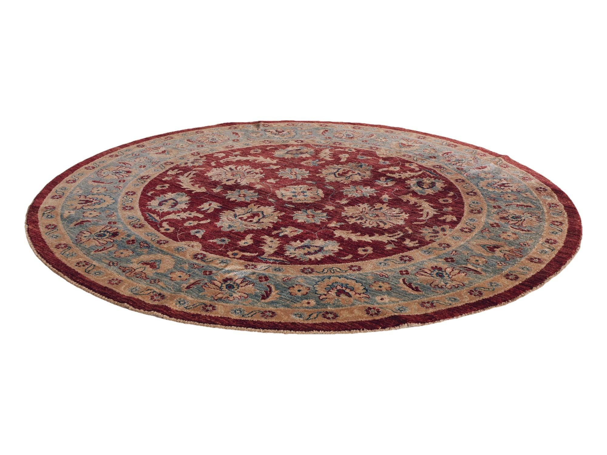 195cm x 200cm Hand Knotted Ziegler Round Rug
