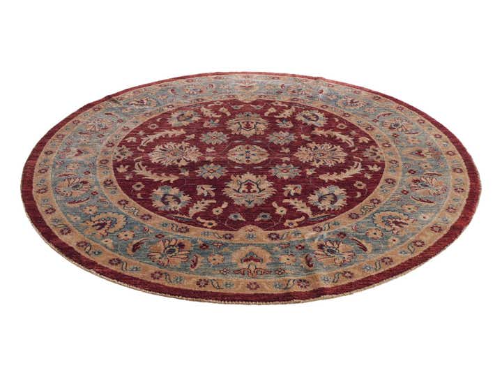 195cm x 200cm Hand Knotted Ziegler Round Rug