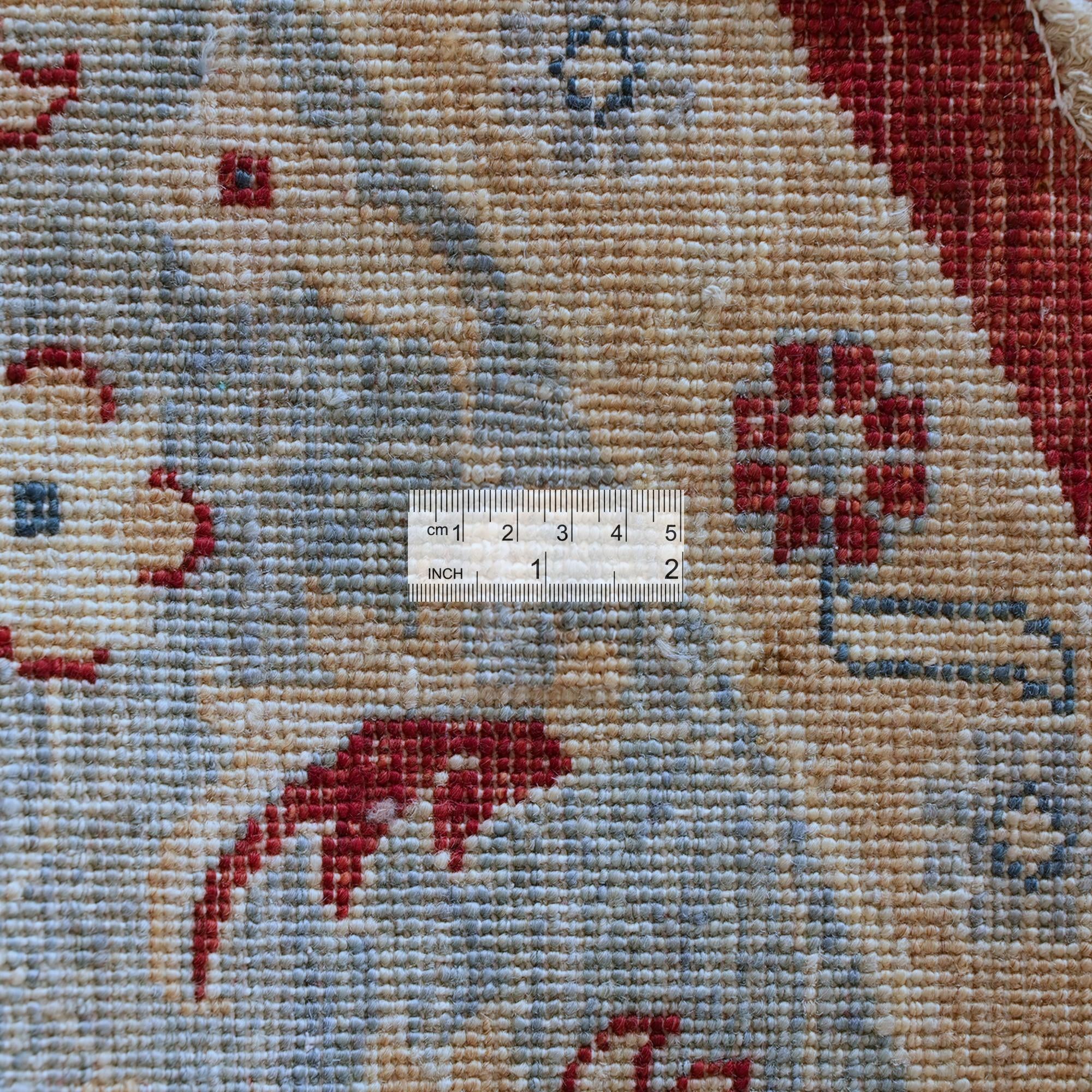 195cm x 200cm Hand Knotted Ziegler Round Rug