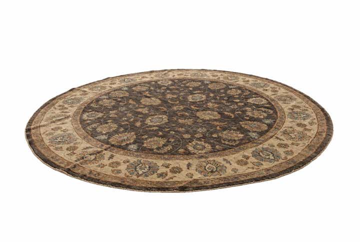 9' x 9' 1 Hand Knotted Ziegler Round Rug