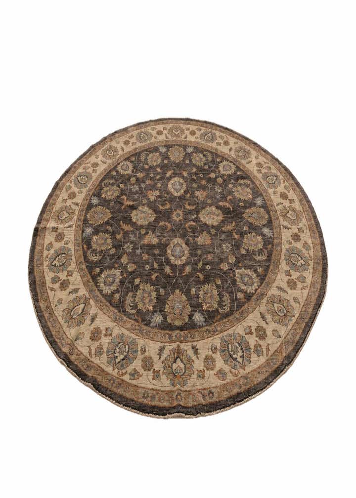 9' x 9' 1 Hand Knotted Ziegler Round Rug