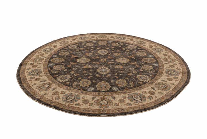9' x 9' 1 Hand Knotted Ziegler Round Rug