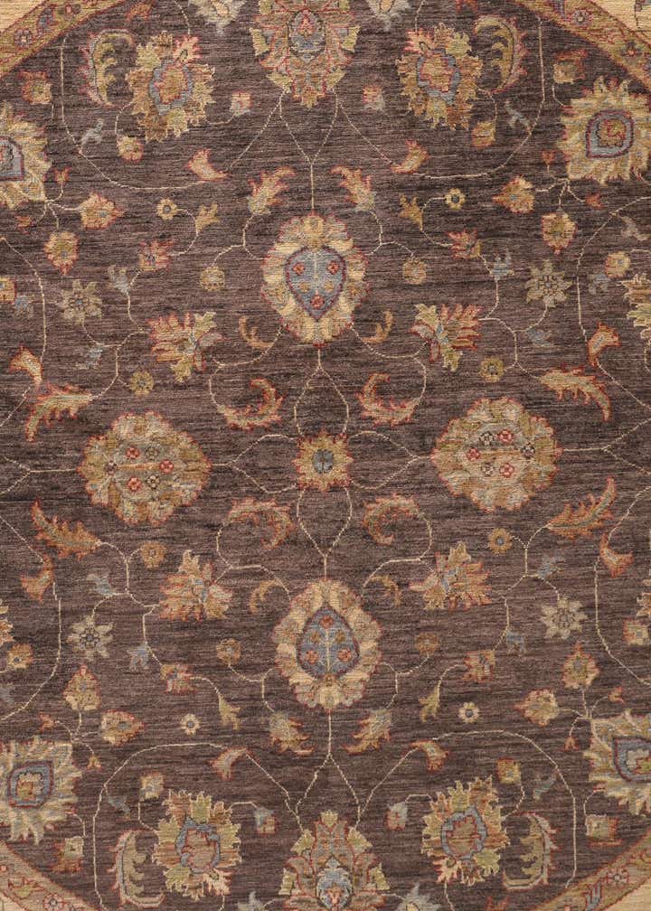 9' x 9' 1 Hand Knotted Ziegler Round Rug