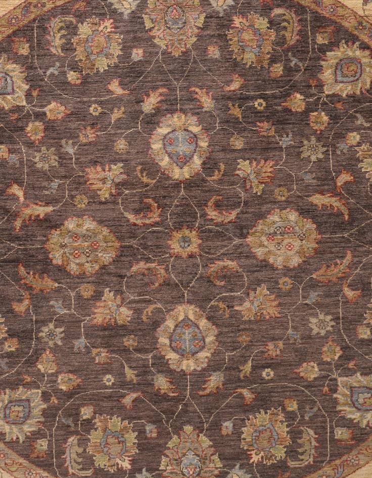 Detail image of 9' x 9' 1 Hand Knotted Ziegler Round Rug