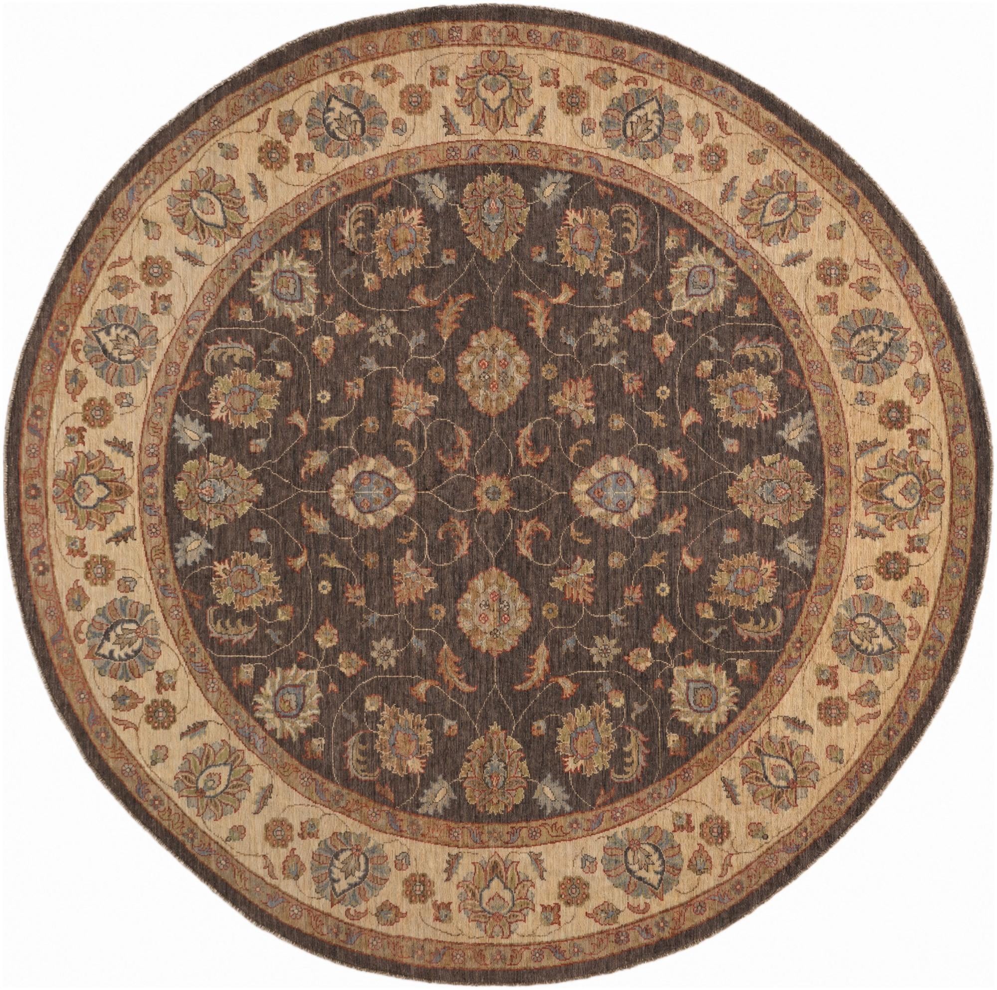 9' x 9' 1 Hand Knotted Ziegler Round Rug