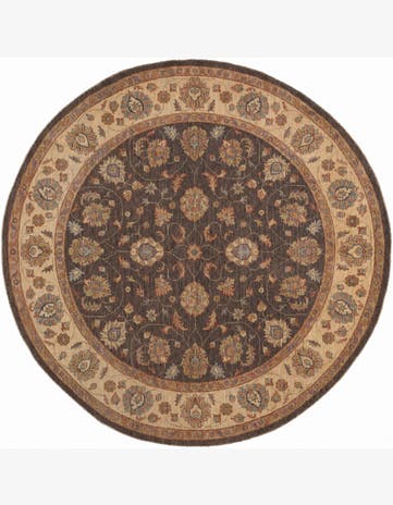9' x 9' 1 Hand Knotted Ziegler Round Rug