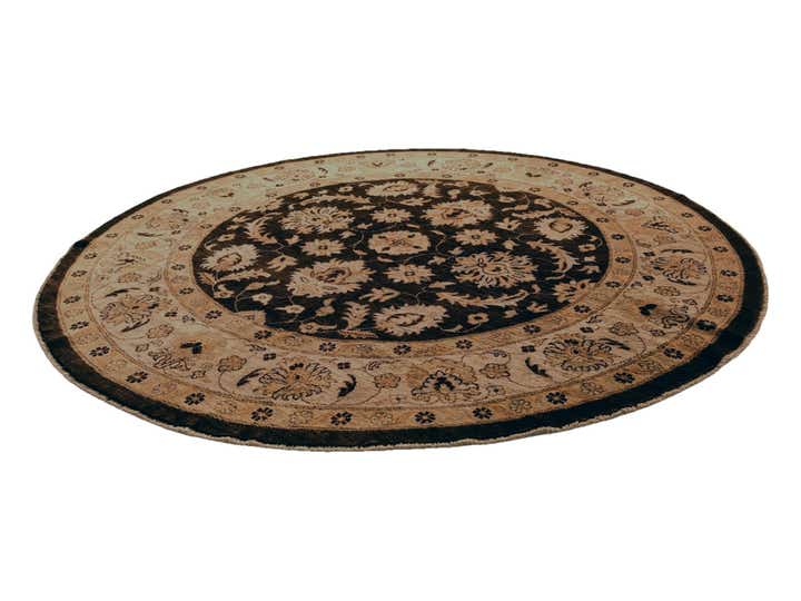 6' 6 x 6' 6 Hand Knotted Ziegler Round Rug