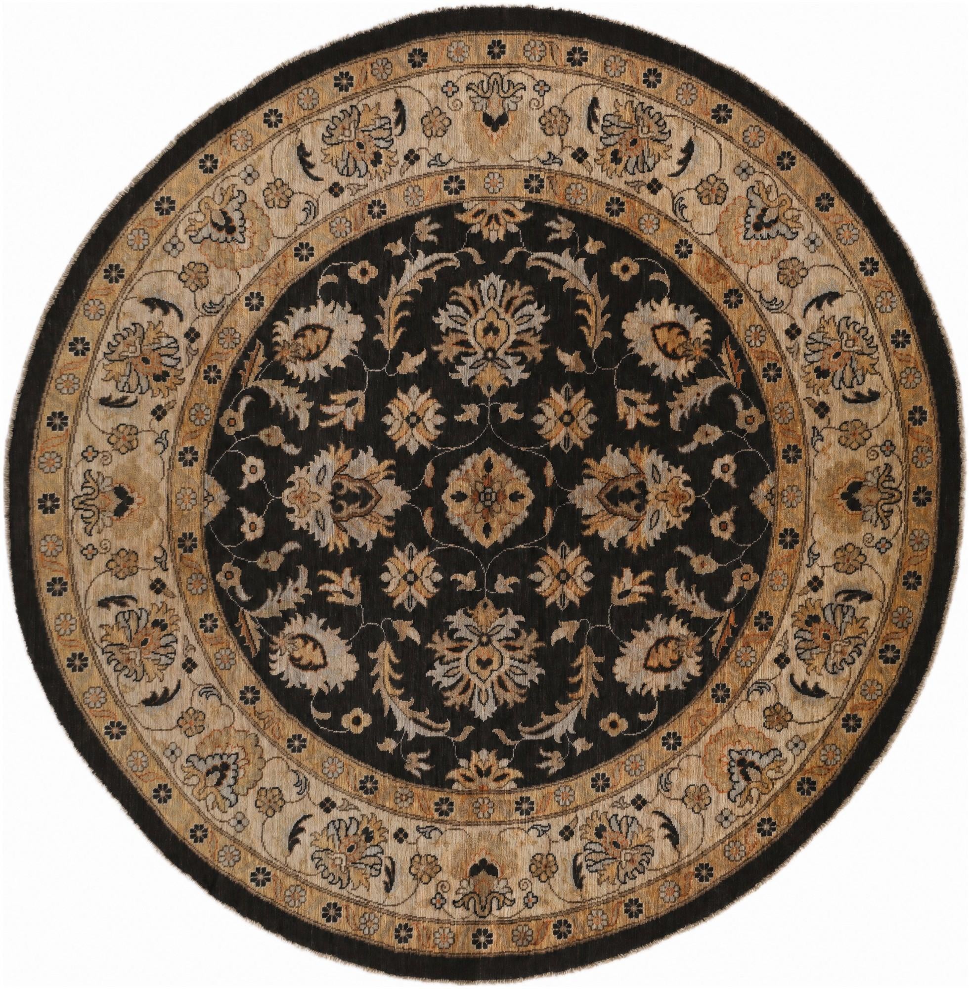 6' 6 x 6' 6 Hand Knotted Ziegler Round Rug