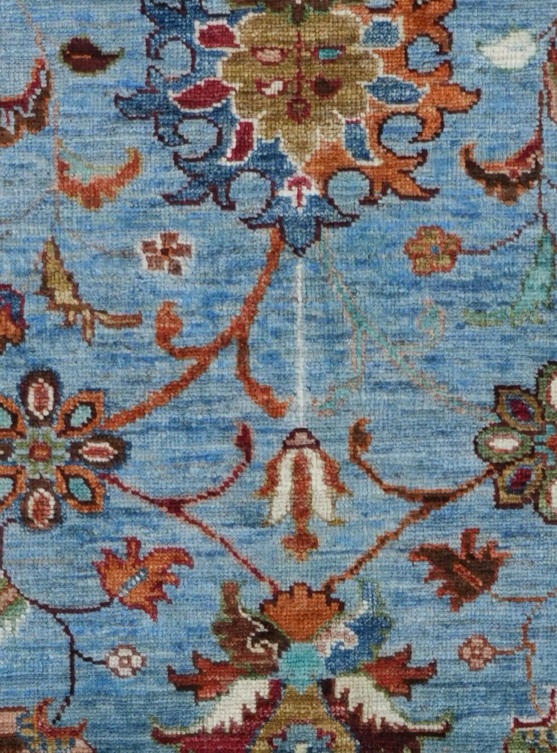 2' 8 x 10' Hand Knotted Ariana Ziegler Runner Rug