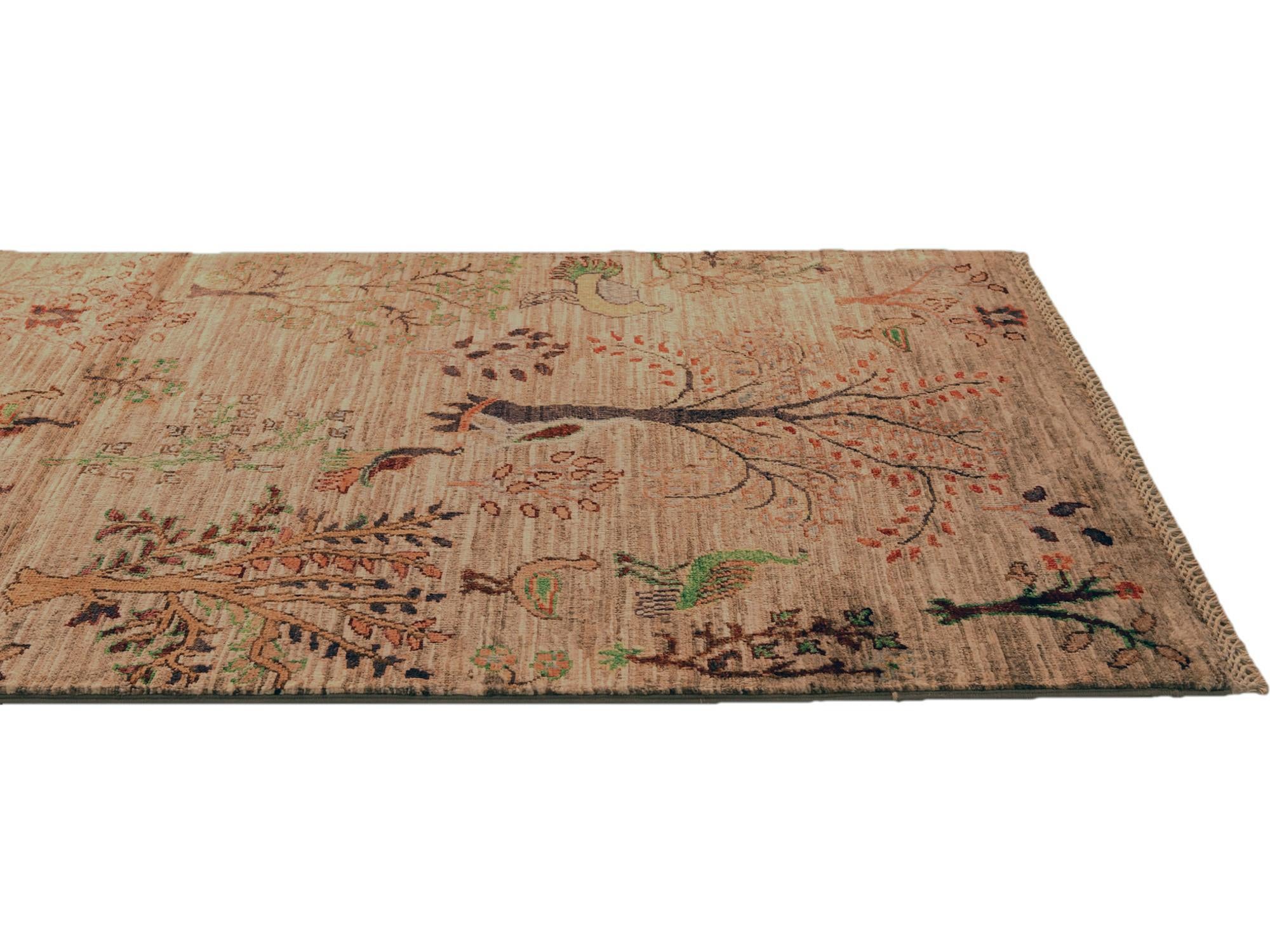 2' 7 x 9' 6 Hand Knotted Ariana Ziegler Runner Rug