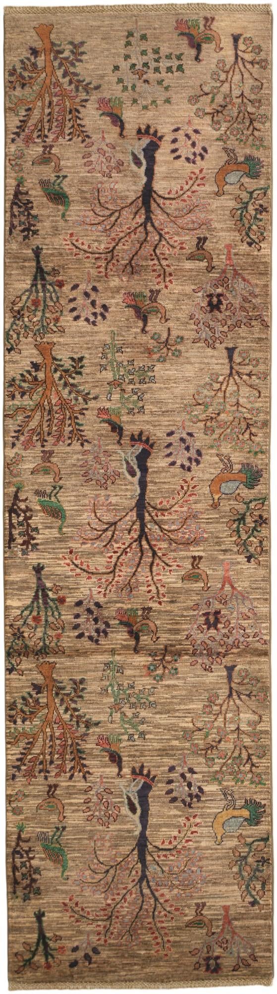 2' 7 x 9' 6 Hand Knotted Ariana Ziegler Runner Rug