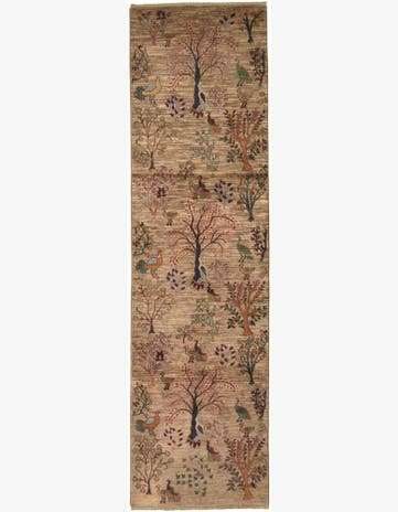 2' 7 x 9' 6 Hand Knotted Ariana Ziegler Runner Rug