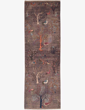 2' 7 x 7' 9 Hand Knotted Ariana Ziegler Runner Rug