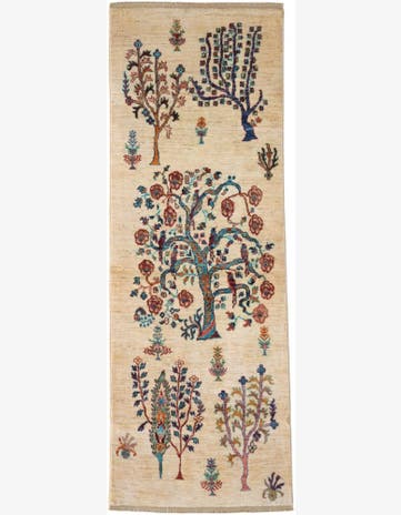 2' 6 x 6' 11 Hand Knotted Ariana Ziegler Runner Rug