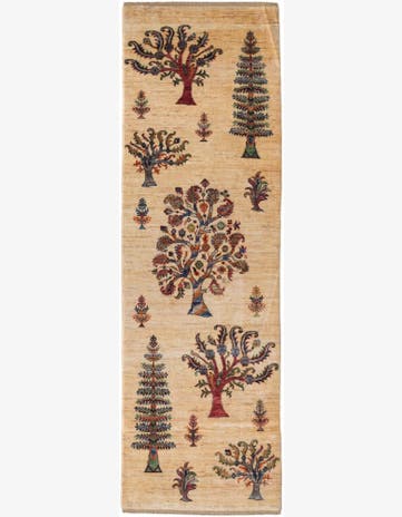 2' 7 x 8' 4 Hand Knotted Ariana Ziegler Runner Rug