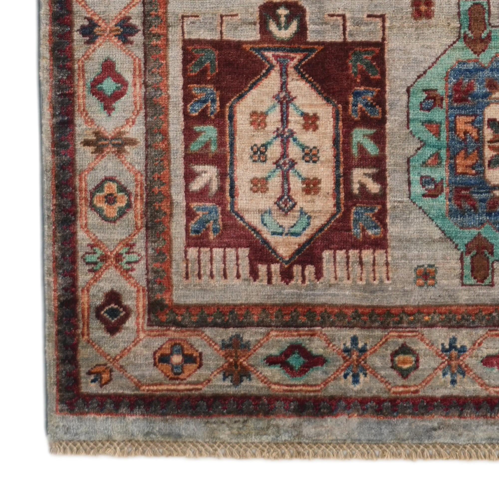 2' 8 x 9' 3 Hand Knotted Ariana Ziegler Runner Rug