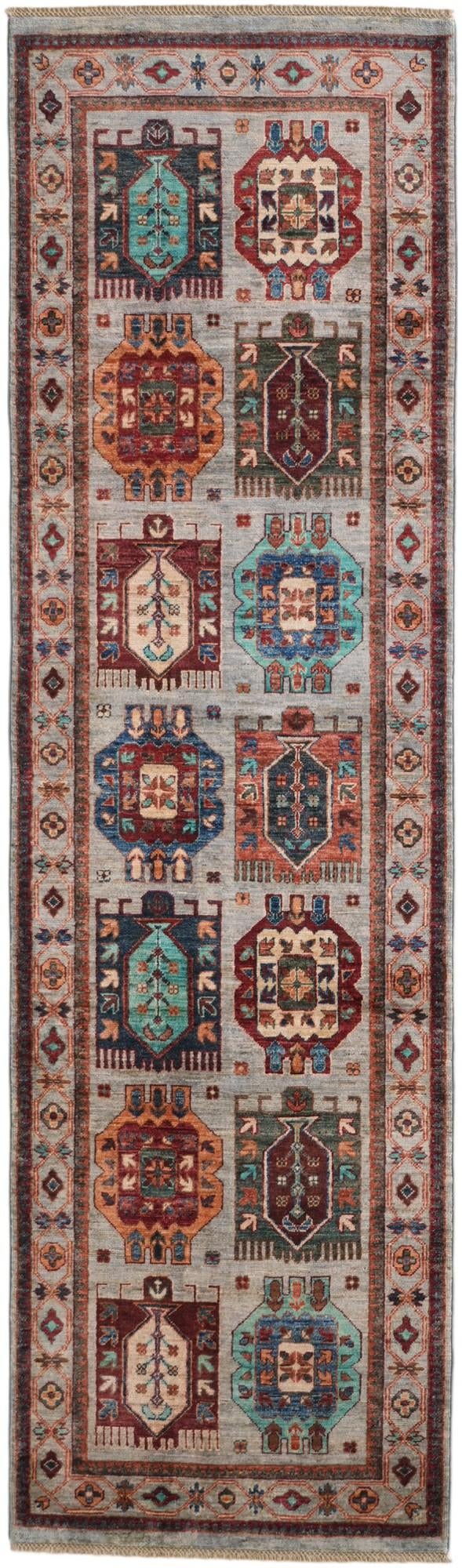 2' 8 x 9' 3 Hand Knotted Ariana Ziegler Runner Rug