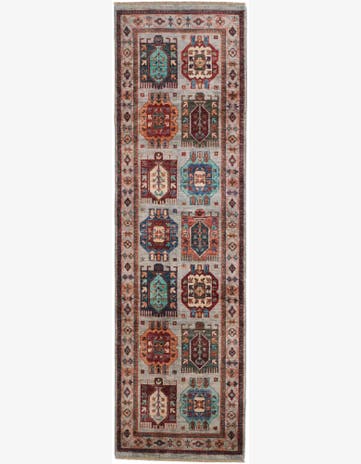 2' 8 x 9' 3 Hand Knotted Ariana Ziegler Runner Rug