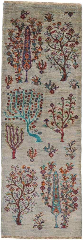 2' 9 x 8' Hand Knotted Ariana Ziegler Runner Rug