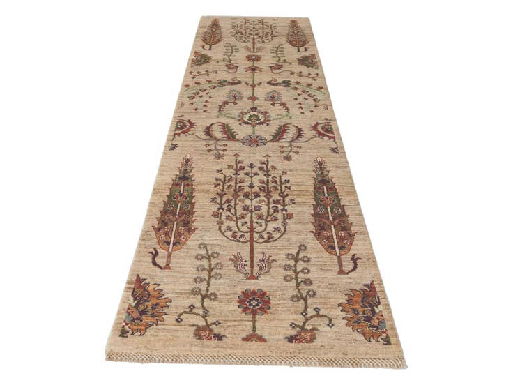 Detail image of 2' 7 x 9' 8 Hand Knotted Ariana Ziegler Runner Rug