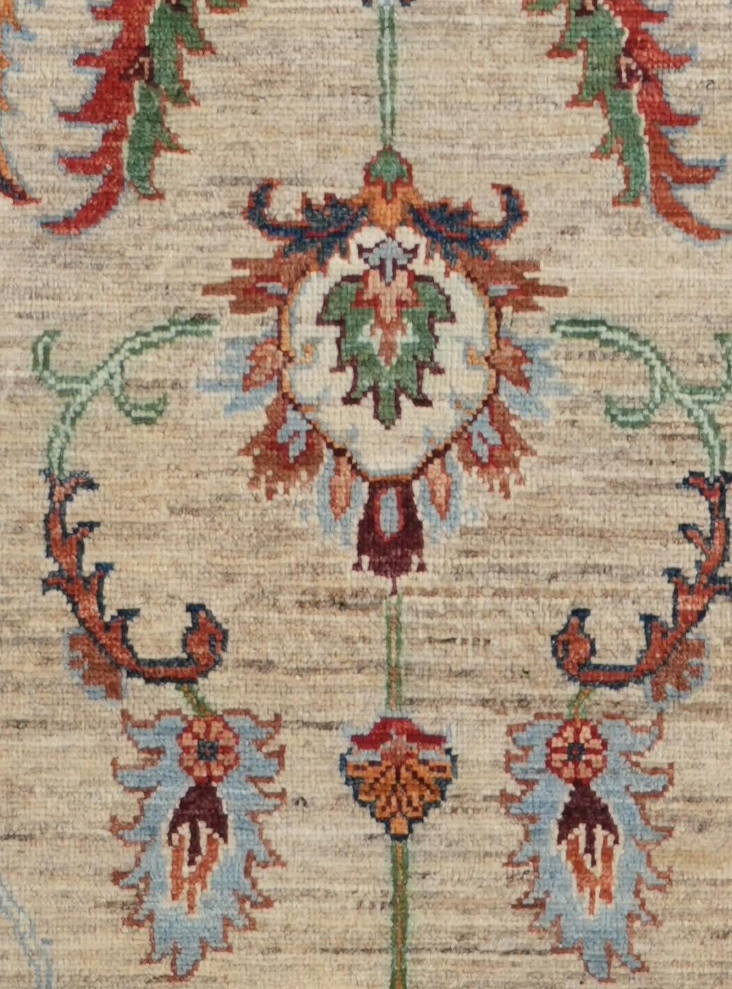 2' 7 x 9' 8 Hand Knotted Ariana Ziegler Runner Rug