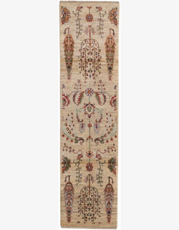2' 7 x 9' 8 Hand Knotted Ariana Ziegler Runner Rug