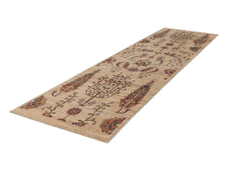 Detail image of 2' 7 x 9' 7 Hand Knotted Ariana Ziegler Runner Rug