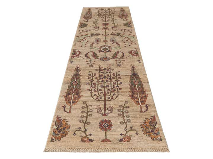2' 7 x 9' 7 Hand Knotted Ariana Ziegler Runner Rug